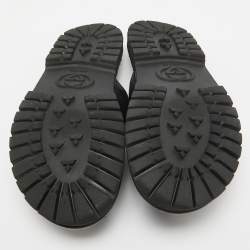 Gucci Black Leather Horsebit Flat Mules Size 42.5