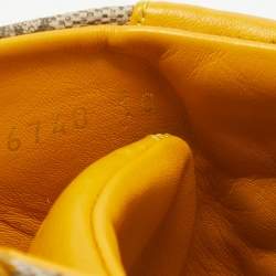 Gucci Beige/Yellow GG Supreme Canvas and Leather High Top Sneakers Size 44