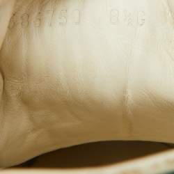 Pre Owned Gucci Black Bee & Star Embroidered Leather Ace Low Top Sneakers Size 42.5