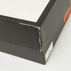 Pre Owned Gucci Black Bee & Star Embroidered Leather Ace Low Top Sneakers Size 42.5