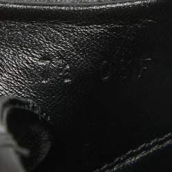 Gucci Black/Grey GG Canvas and Leather Low Top Sneakers Size 41.5
