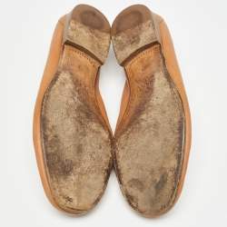 Gucci Tan Leather Horsebit Loafers Size 42