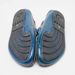 Gucci Blue Patent Slip On Loafers Size 41.5