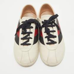 Gucci Multicolor Leather Falacer Sneakers Size 39