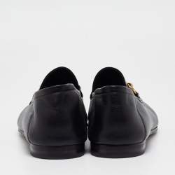 Gucci Jordaan Black Leather Horsebit Loafers Size 42.5