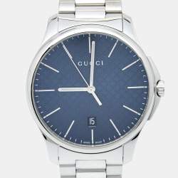 Gucci Blue Stainless Steel G-Timeless YA126316 Men's Wristwatch 40 mm