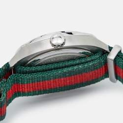 Pre Owned Gucci Black Stainless Steel Nylon GG2570 Series YA142305 Men's Wristwatch 41 mm