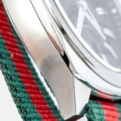 Pre Owned Gucci Black Stainless Steel Nylon GG2570 Series YA142305 Men's Wristwatch 41 mm