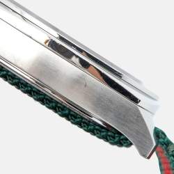 Pre Owned Gucci Black Stainless Steel Nylon GG2570 Series YA142305 Men's Wristwatch 41 mm