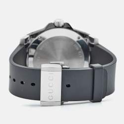 Gucci Black PVD Coated Stainless Steel Rubber Dive 136.2 Men's Wristwatch 45 mm