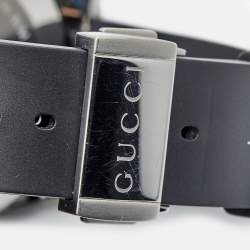 Gucci Black PVD Coated Stainless Steel Rubber Dive 136.2 Men's Wristwatch 45 mm