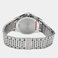 Gucci Black Stainless Steel G-Timeless 126.4 Unisex Wristwatch 38 mm