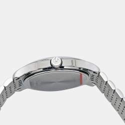 Gucci Black Stainless Steel G-Timeless 126.4 Unisex Wristwatch 38 mm