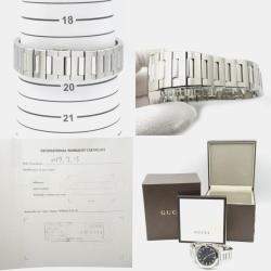 Pre Owned Gucci Grey Stainless Steel Pantheon 115 Automatic Men's Wristwatch 44 mm