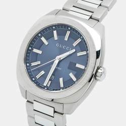 Pre Owned Gucci Blue Stainless Steel GG2570 Series YA142303 Men's Wristwatch 40 mm