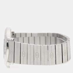 Pre Owned Gucci Grip 157.3 Quartz White Stainless Steel Men's Wristwatch 38 mm
