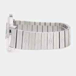 Pre Owned Gucci Grip 157.3 Quartz White Stainless Steel Men's Wristwatch 38 mm