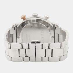 مملوكة مسبقًا Gucci G Chrono 101M Quartz White Stainless Steel Men's Wristwatch 44mm