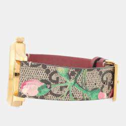 Pre Owned ساعة يد رجالية غوتشي جي-تايمليس 126.4 ستانلس ستيل بنية 38 ملم