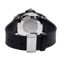 Gucci Black PVD Coated Stainless Steel Rubber Dive 136.2 Men's Wristwatch 45 mm
