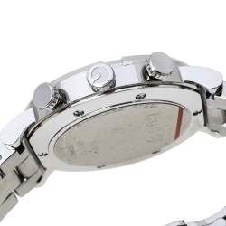 Pre Owned Gucci Mother of Pearl Stainless Steel Diamond G-Chrono 101M Women's Wristwatch 44 mm