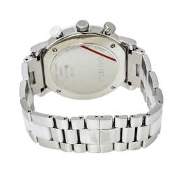 Pre Owned Gucci White Ceramic & Stainless Steel G Chrono 101M Men's Wristwatch 42 mm
