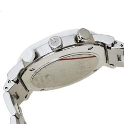 Pre Owned Gucci White Ceramic & Stainless Steel G Chrono 101M Men's Wristwatch 42 mm