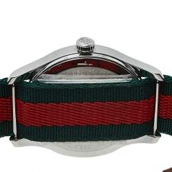 Gucci Multicolor Stainless Steel Web G-Timeless YA1264060 Men's Wristwatch 38 mm
