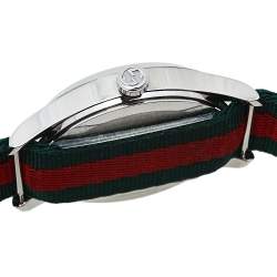 Gucci Multicolor Stainless Steel Web G-Timeless YA1264060 Men's Wristwatch 38 mm