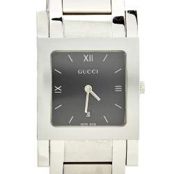 Pre Owned Gucci Black Stainless Steel 7900 Series 7900M.1 Men's Wristwatch 29 mm