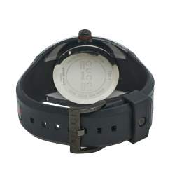 Gucci Black Nylon PVD Coated Stainless Steel Rubber Sync 137.1 Men's Wristwatch 46 mm