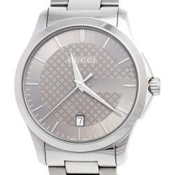 مملوكة مسبقًا Gucci Brown Stainless Steel G-Timeless YA126445 Men's Wristwatch 38 mm