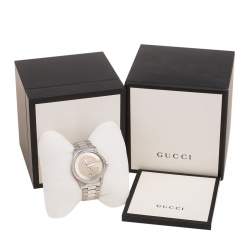 مملوكة مسبقًا Gucci Brown Stainless Steel G-Timeless YA126445 Men's Wristwatch 38 mm