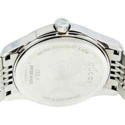 مملوكة مسبقًا ساعة يد رجالية غوتشي جي تايمليس 126.4 ستانلس ستيل فضية 38 مم