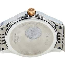 Gucci Black Two Tone Stainless Steel G-Timeless 126.4 Men's Wristwatch 38 mm