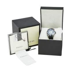 Pre Owned Gucci Black Stainless Steel Rubber Dive YA136320 Men's Wristwatch 40 mm