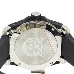 Pre Owned Gucci Black Stainless Steel Rubber Dive YA136320 Men's Wristwatch 40 mm