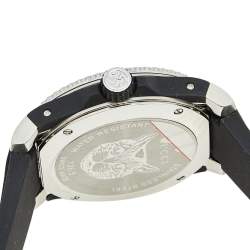 Pre Owned Gucci Black Stainless Steel Rubber Dive YA136320 Men's Wristwatch 40 mm