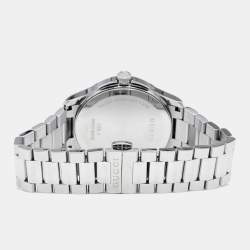 Pre Owned Gucci Silver Grey Stainless Steel G-Timeless YA126441 Men's Wristwatch 38 mm