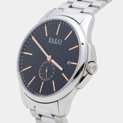 Gucci Black Stainless Steel G-Timeless YA126312 Men's Wristwatch 40 mm 