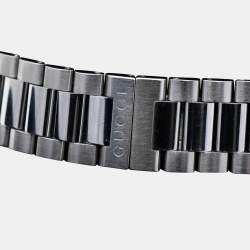 Gucci Black Stainless Steel G-Timeless YA126312 Men's Wristwatch 40 mm 