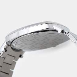 Pre Owned Gucci Silver Stainless Steel Grip YA157410 Men's Wristwatch 38 mm