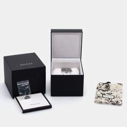 Pre Owned Gucci Silver Stainless Steel Grip YA157410 Men's Wristwatch 38 mm