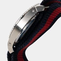 Gucci Black Stainless Steel Nylon Dive YA136210 Men's Wristwatch 45 mm