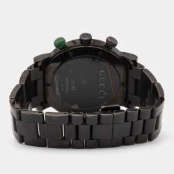 Gucci Black PVD Coated Stainless Steel G-Chrono YA101331 Men's Wristwatch 44 mm