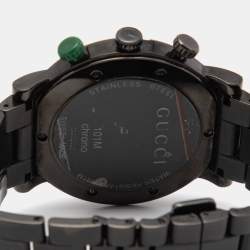 Gucci Black PVD Coated Stainless Steel G-Chrono YA101331 Men's Wristwatch 44 mm