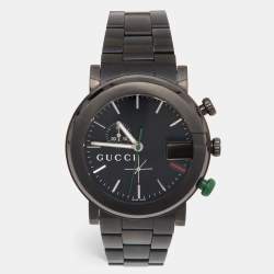 Gucci Black PVD Coated Stainless Steel G-Chrono YA101331 Men's Wristwatch 44 mm
