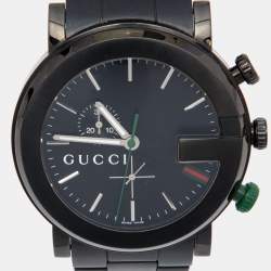 Gucci Black PVD Coated Stainless Steel G-Chrono YA101331 Men's Wristwatch 44 mm