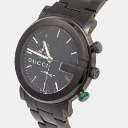 Gucci Black PVD Coated Stainless Steel G-Chrono YA101331 Men's Wristwatch 44 mm
