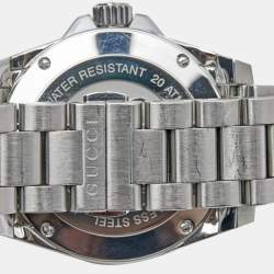 Pre Owned Gucci Black Stainless Steel Dive YA136301 Men's Wristwatch 40 mm